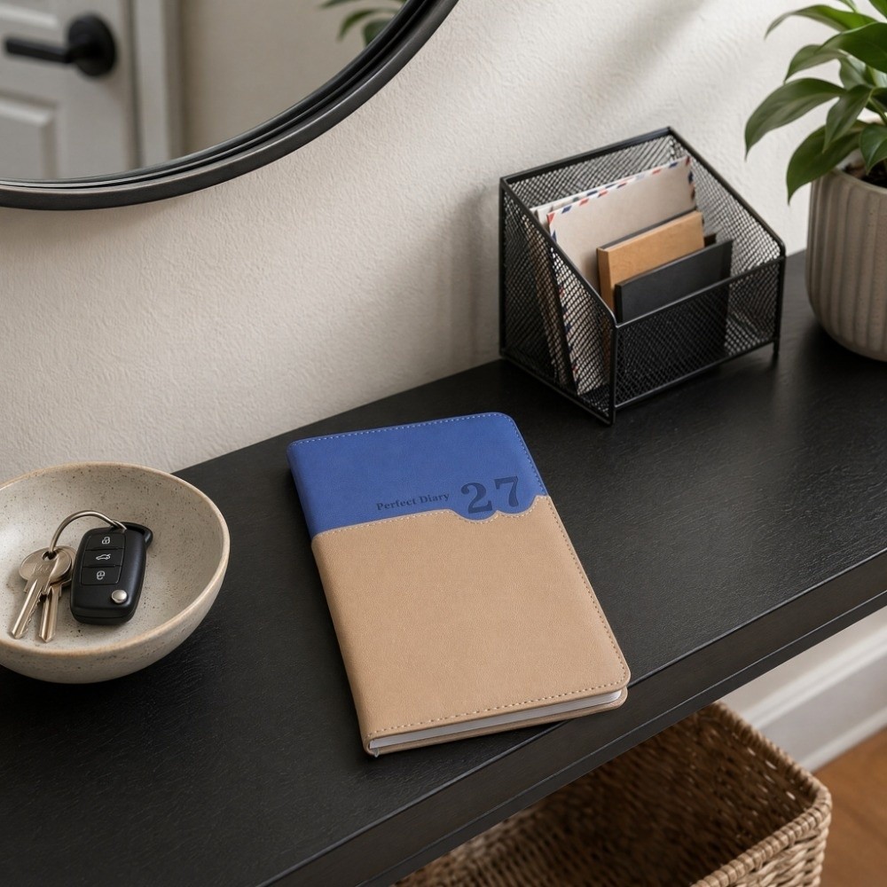 Leather Work Diary Covers - Office Work Planner 2027 Schedule Planner