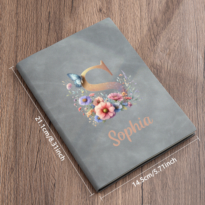 Leather Work Diary Covers - Personalized Faux Leather A5 Notebook with