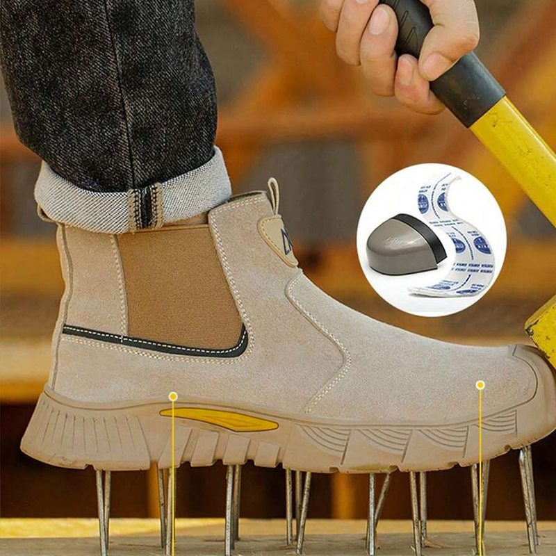 Factory Grade Men's Safety Sho - Leather Work Factory ulasan dan harga