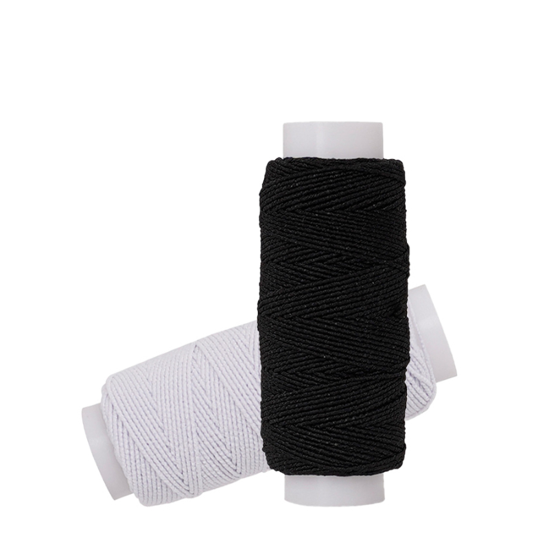 20m Black White  Elastic Threa - Waxed Thread Linen ulasan dan harga