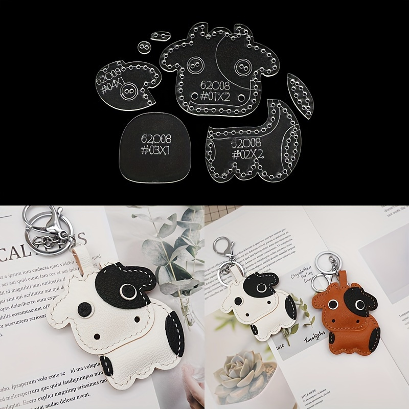7pcs/set Cute Cartoon Cow Acry - Leatherwork Tool Kit ulasan dan harga