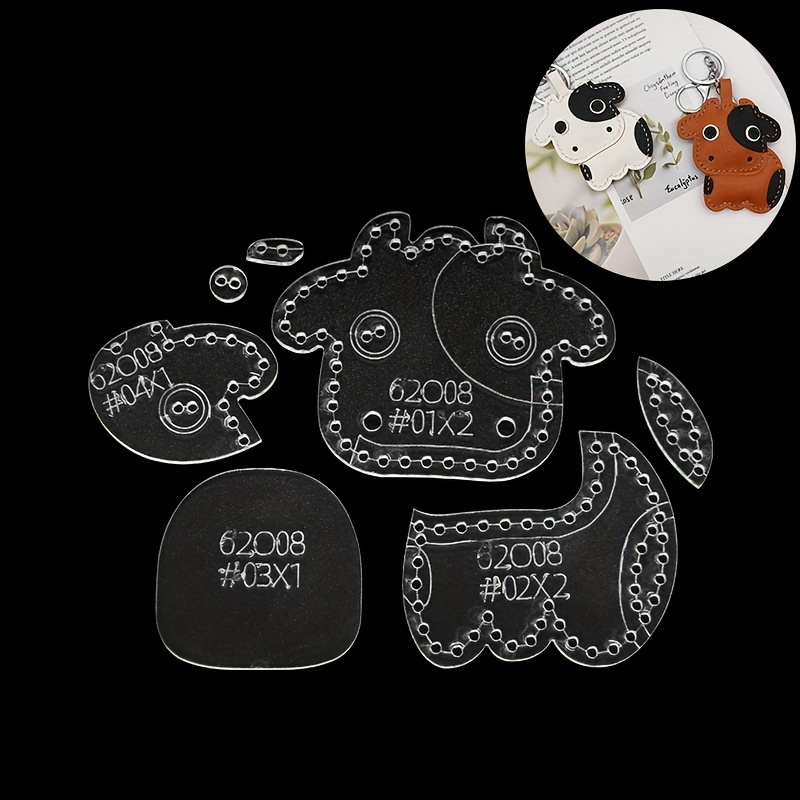 7pcs/set Cute Cartoon Cow Acry - Leatherwork Tool Kit ulasan dan harga