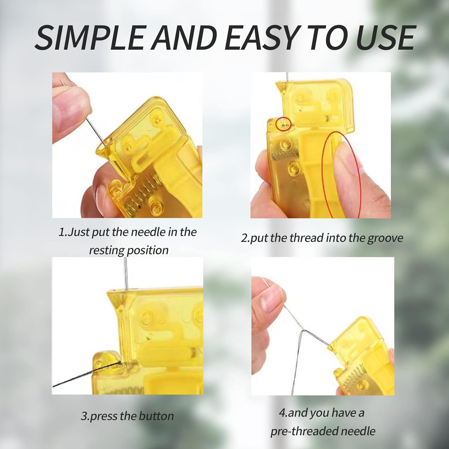 1-3Pcs Automatic Easy Needle T - Waxed Thread Linen ulasan dan harga