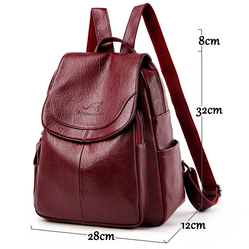 Vintage Soft Leather Backpack  - Leatherwork Letters ulasan dan harga