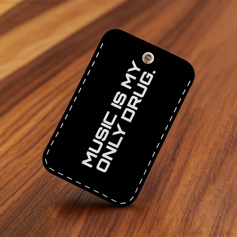 MUSIC IS MY DRUG Holder Keycha - Leather Work In My Area ulasan dan harga