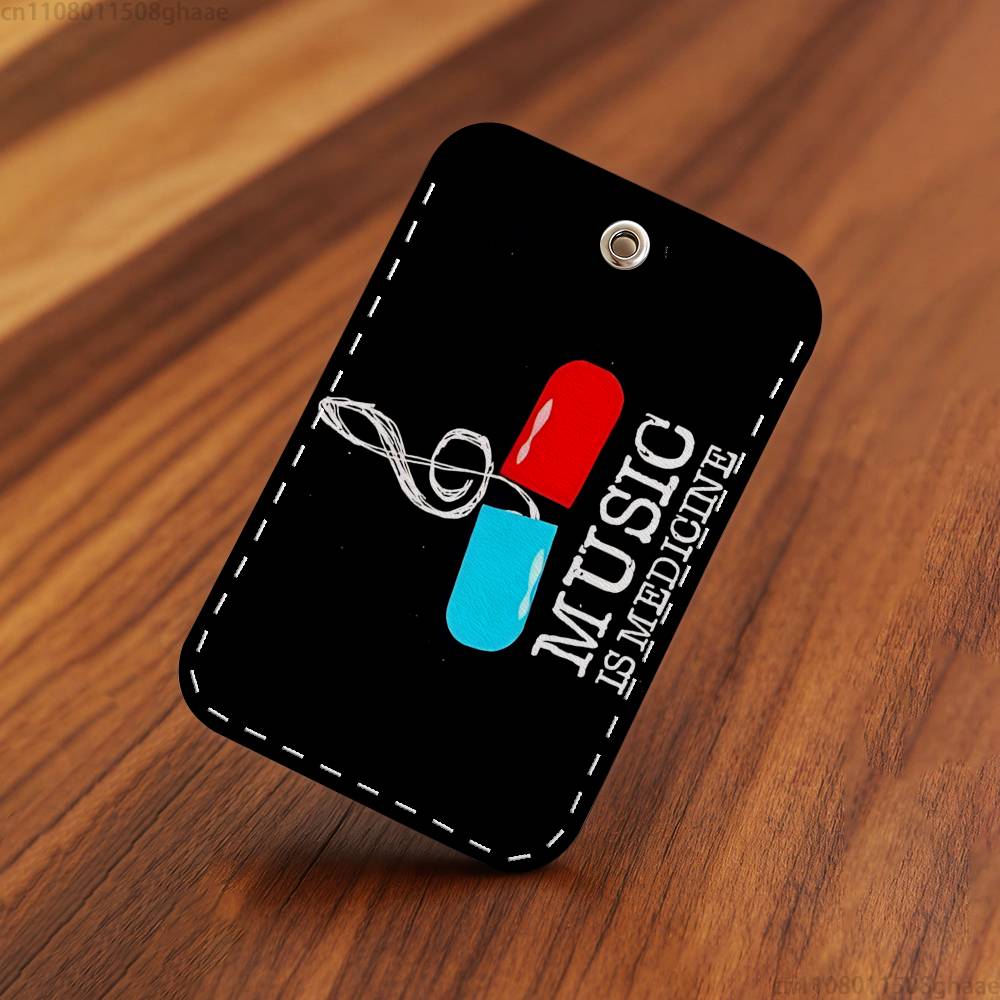 MUSIC IS MY DRUG Holder Keycha - Leather Work In My Area ulasan dan harga