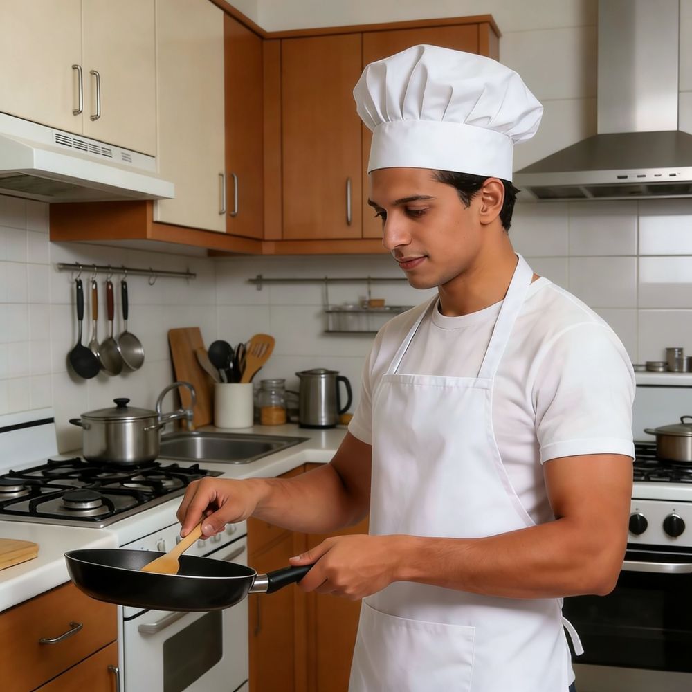Leather Cooking Apron Chef Hat - Leatherwork Apron ulasan dan harga