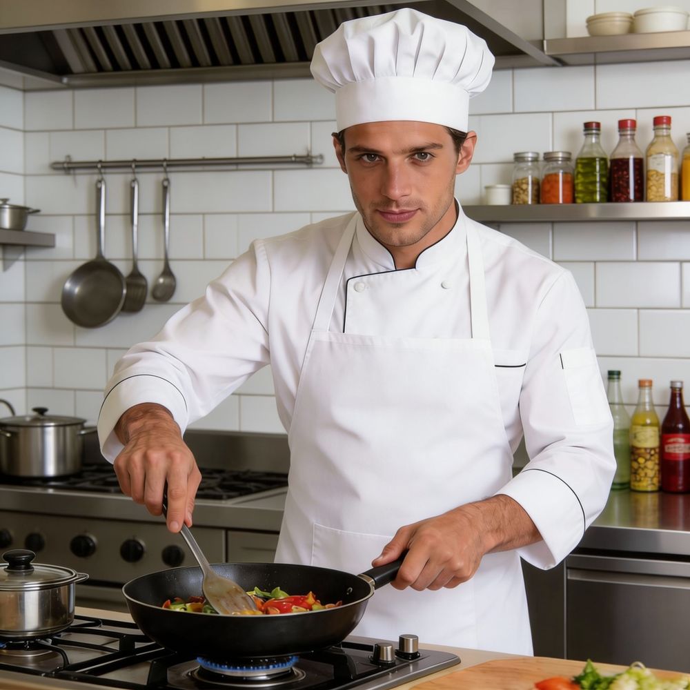 Leather Cooking Apron Chef Hat - Leatherwork Apron ulasan dan harga