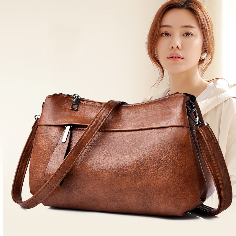 New Women's Shoulder Purse Bag - Leatherwork Letters ulasan dan harga