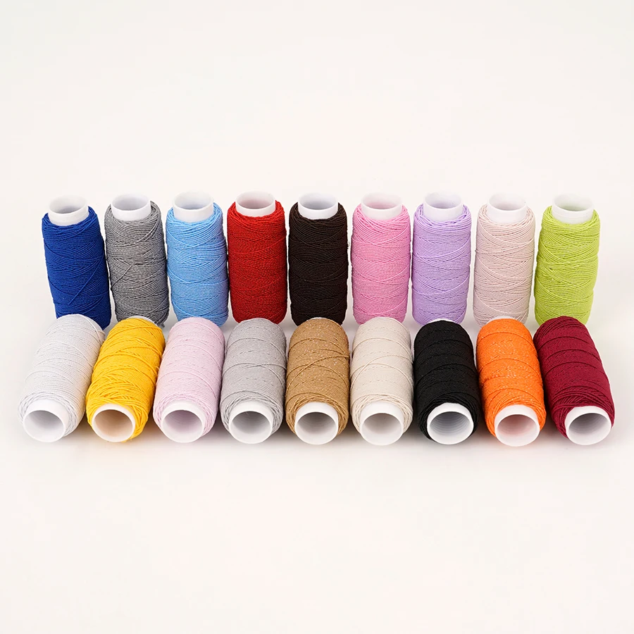 18-Color 0.6mm Ultra-Fine Elas - Waxed Thread Linen ulasan dan harga