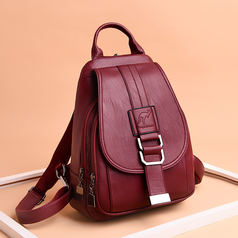 HOT 6 Color Women Backpacks Wo - Leatherwork Letters ulasan dan harga