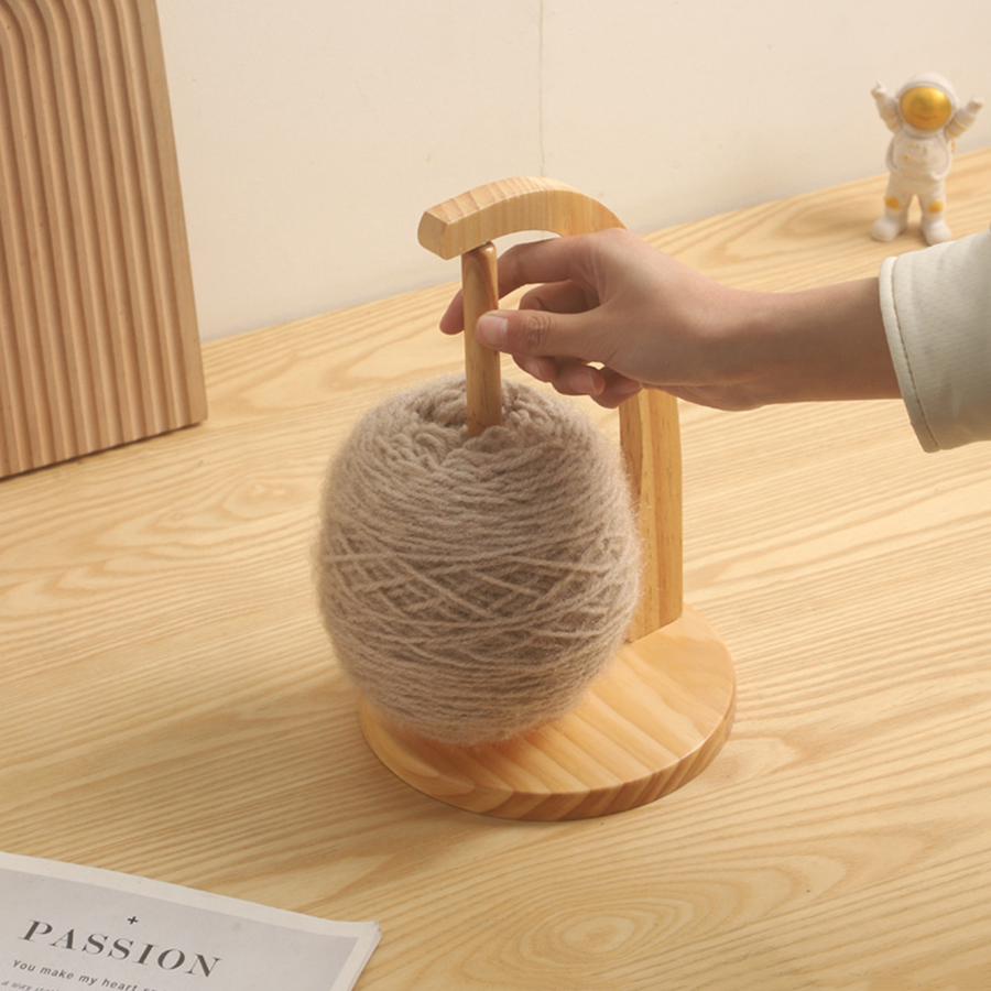 Wooden Yarn Holder Spinning Kn - Waxed Thread Linen ulasan dan harga