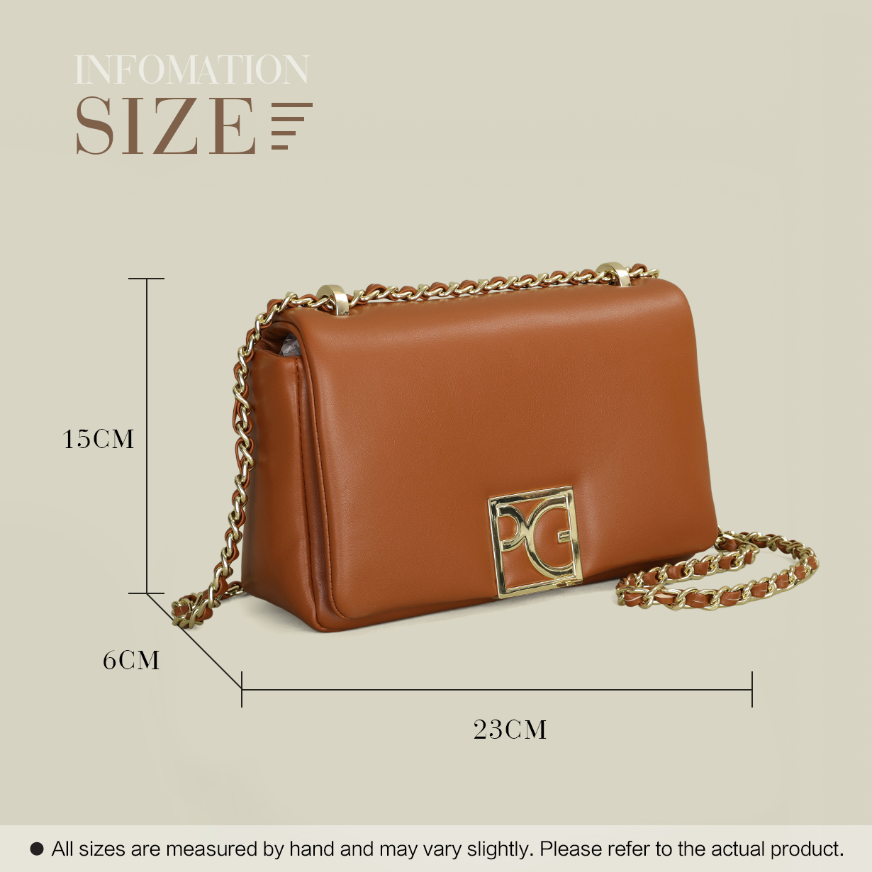 PG Women's Bag Luxury Casual B - Leatherwork Letters ulasan dan harga