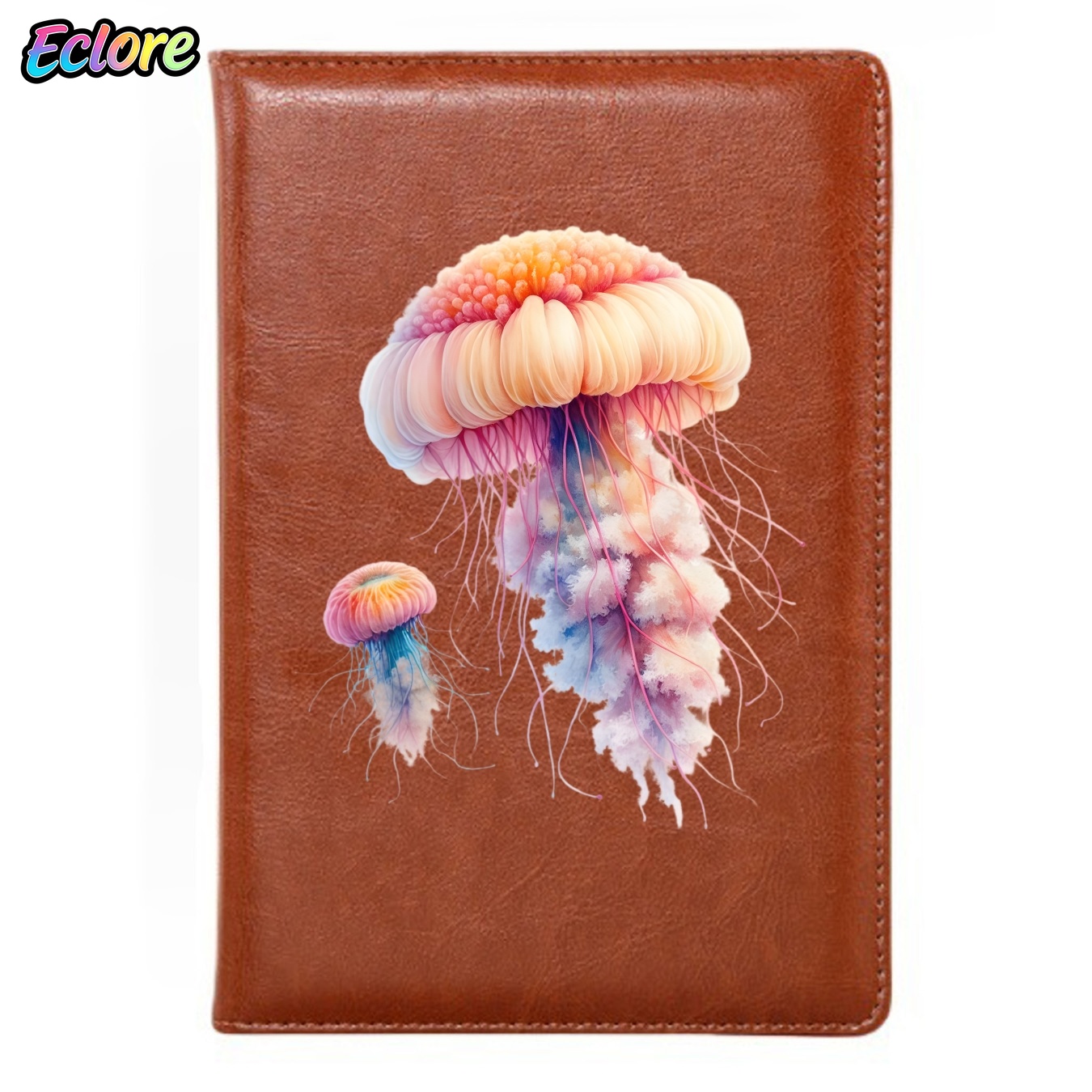 Colorful Jellyfish PU Leather  - Leather Work Diary Covers ulasan dan harga